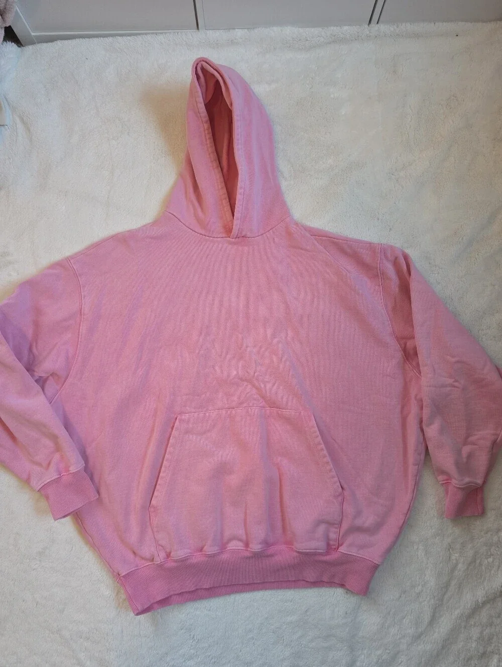 SKIMS Boyfriend Fleece Hoodie Bubble Gum Pink Rare Oversized Size S